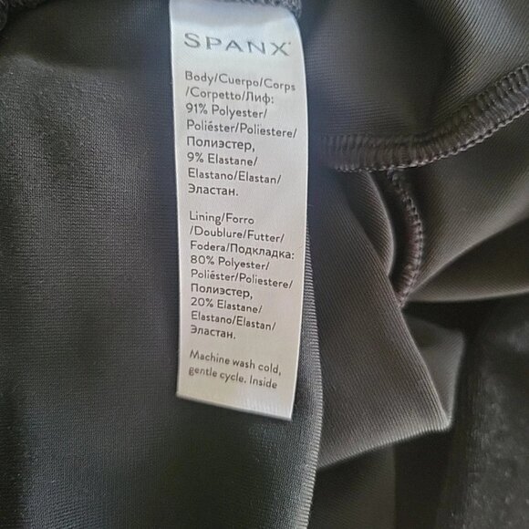 Spanx Women's Black Faux VELVET Stretch‎ High Waisted Straight Leg Pants Sz XL - Picture 5 of 5